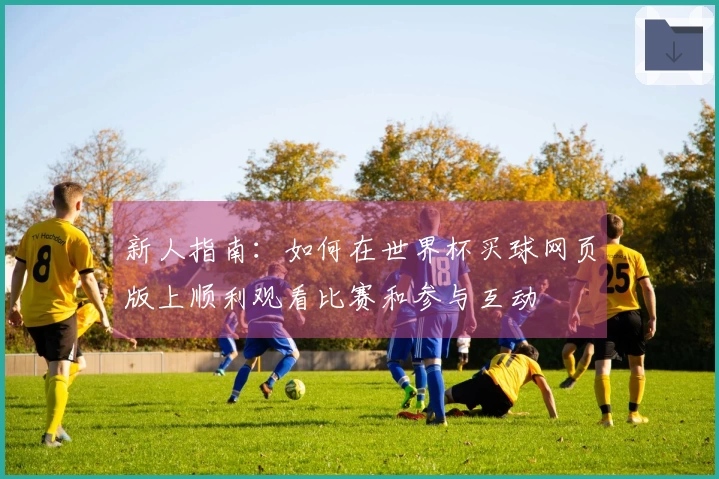 新人指南：如何在世界杯买球网页版上顺利观看比赛和参与互动